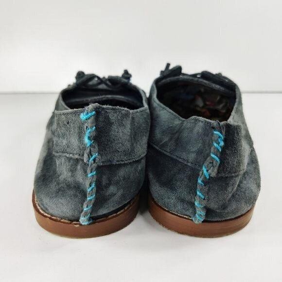 Reef gray blue suede fringe loafers size 9 - Picture 4 of 6